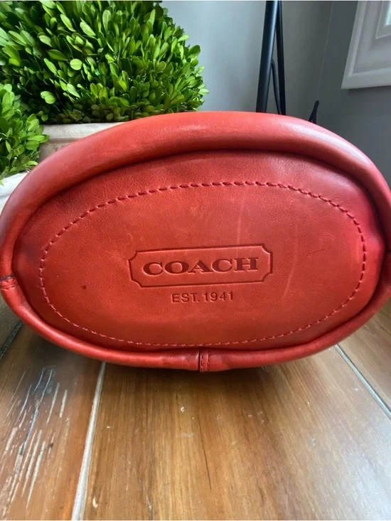 Coach Chili Red Tattersall Bleecker Bucket Bag and Waller Set Bundle Y2K - Picture 8 of 17